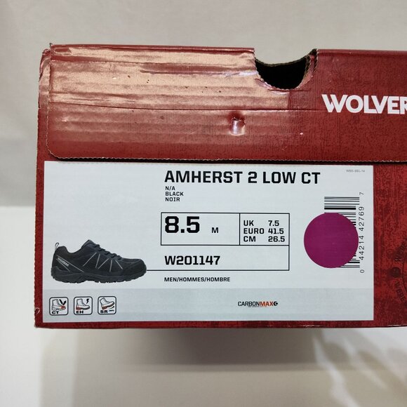 Wolverine Amherst 2 Low W201147 CARBONMAX Safety Toe Work Shoes ASTM Men\'s 8.5M